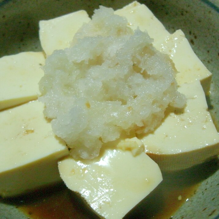 蒸し豆腐のすだちおろしのせ